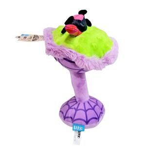 Bark Box Halloween Shaken Mon-Stirred Drink Cocktail‎ Plush Dog Toy M/L NWT